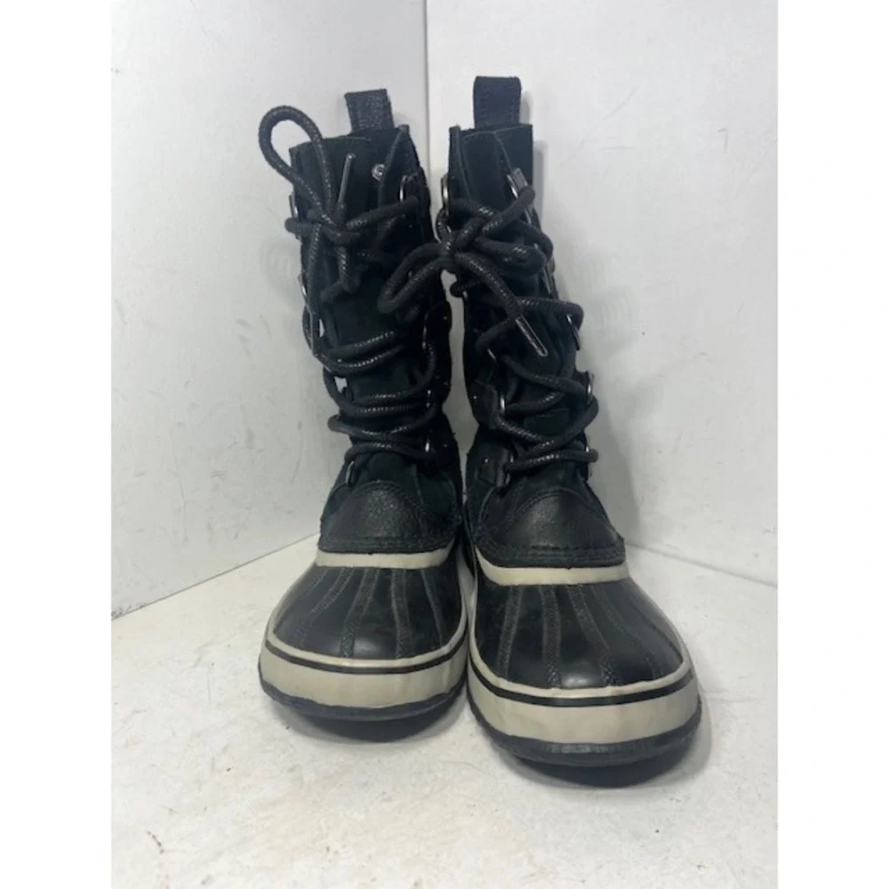 Sorel Joan of Arctic Waterproof Winter Snow Boots Black Suede Leather NL3481-010